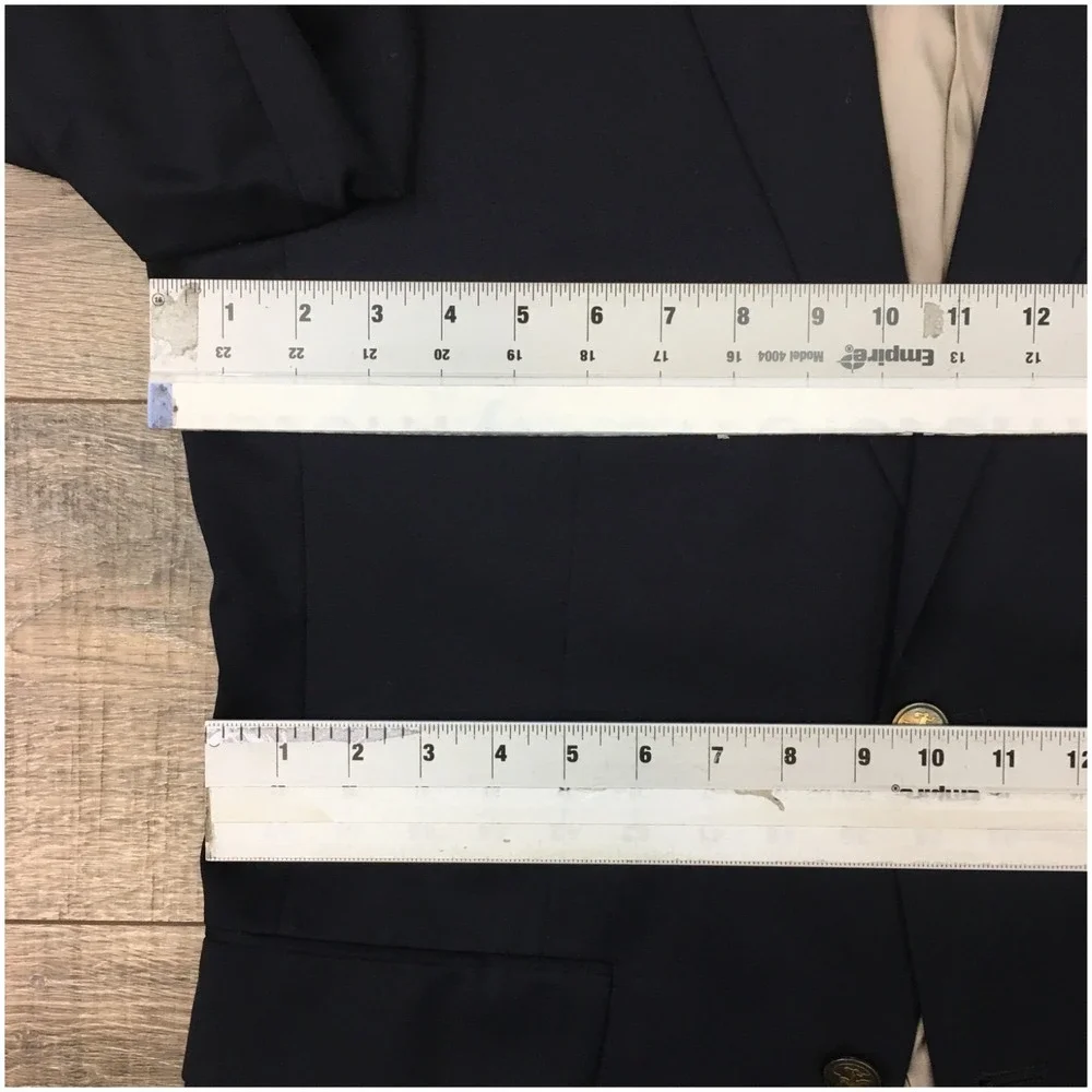 HART SCHAFFNER Mens Navy Blazer Sport Coat Casual Jacket‎ Size 38R Classic Suit